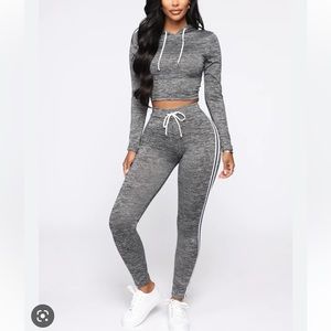 Grey Fashion Nova Lounge Set